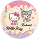 Set 8 Farfurii Petrecere 23cm Hello Kitty and Kuromi