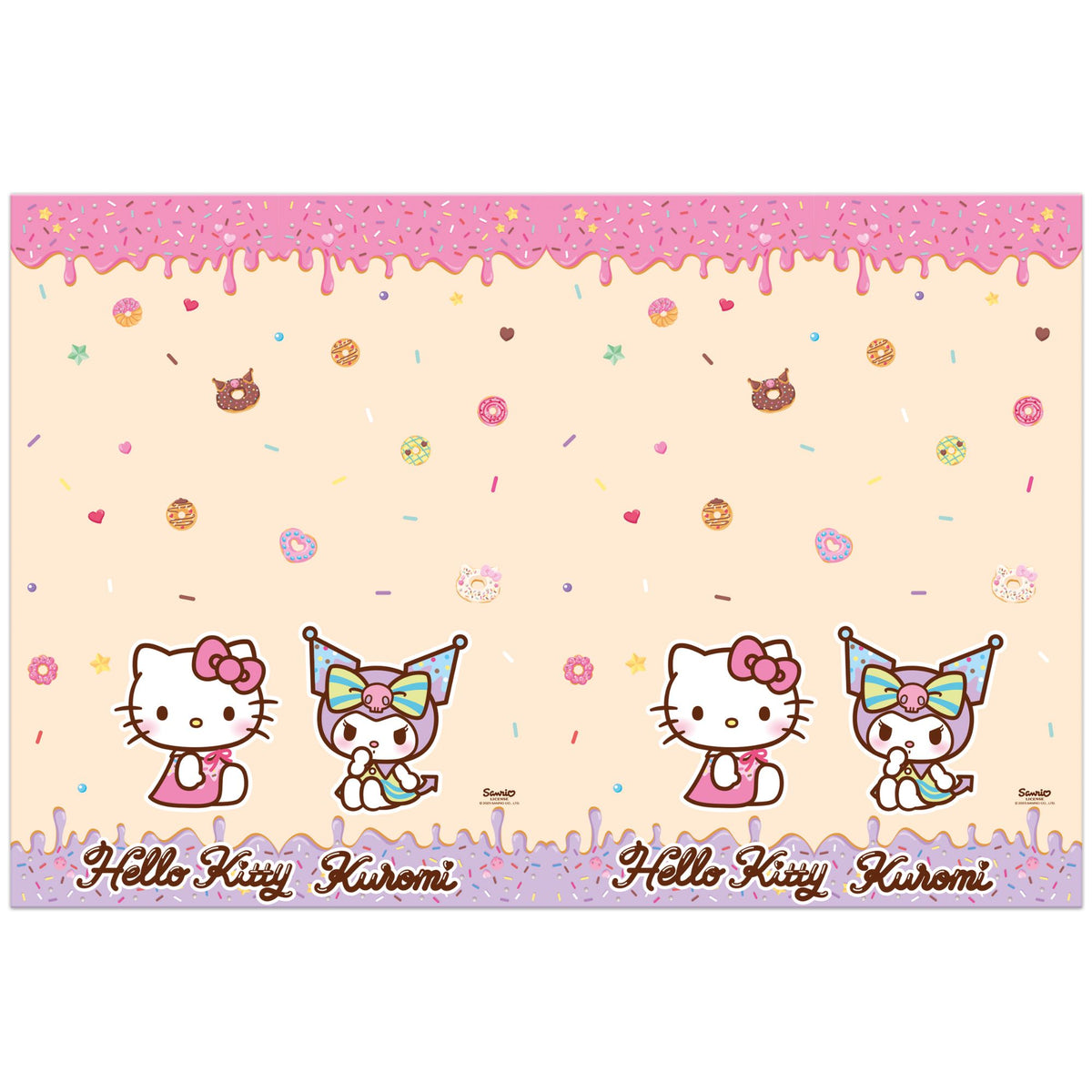 Fata de masa petrecere 120x180cm Hello Kitty and Kuromi