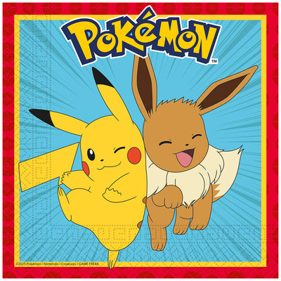 Set 20 Servetele Hartie 33x33cm Pokemon