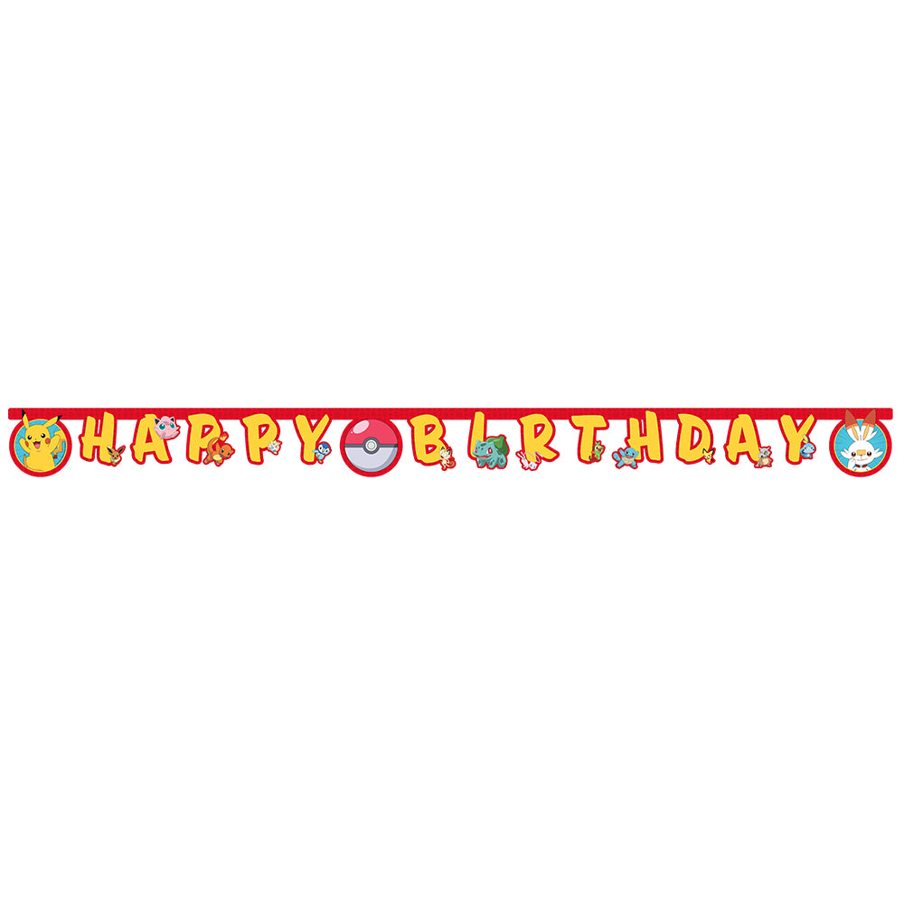 Banner Party Happy Birthday Pokemon