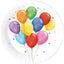 Set of 8 Party Plates 23cm Colorful Balloons
