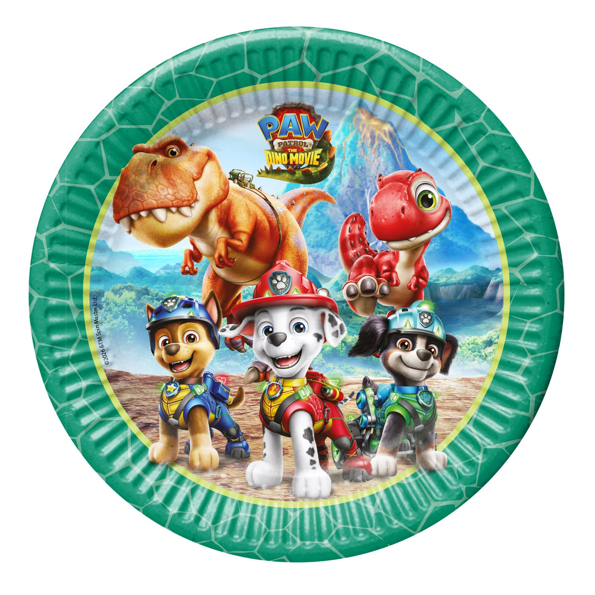 Set 8 Farfurii Petrecere 23cm Patrula Catelusilor 3 Dino Movie
