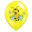 Set of 12 Yellow Latex Balloons 30cm with Bee Print BLS202227