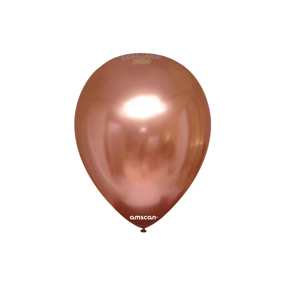 Latex Chrome Balloons 12cm Rose Gold Satin Luxe AMS 9908422