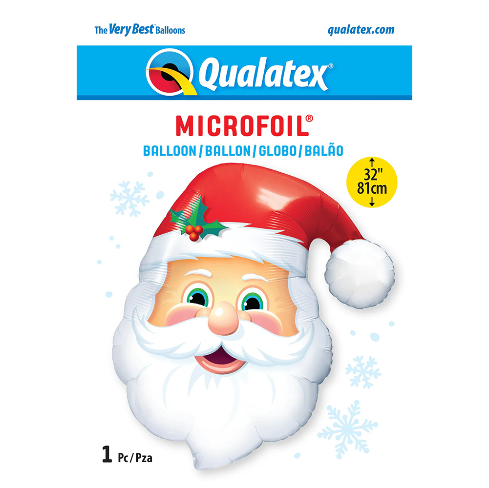 Balon Folie Figurina Cap Mos Craciun 81cm 20566 QUALATEX