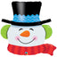 Foil Balloon Figurine Snowman Head 91cm 19040 QUALATEX