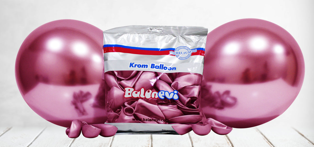 Baloane latex 26 cm Chrome Fucsia -09K