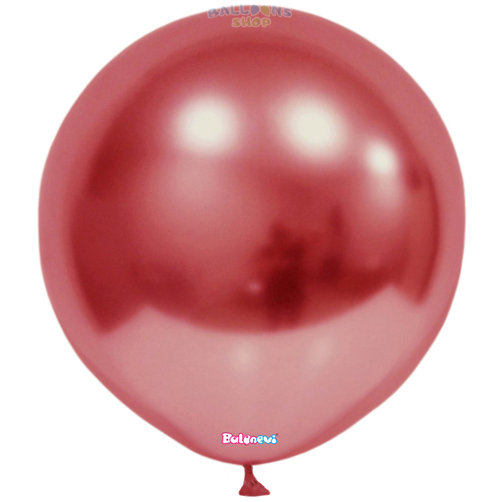 Balon Latex Jumbo 60cm Chrome Rosu -03K