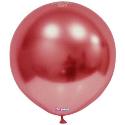 Balon Latex Jumbo 60cm Chrome Rosu -03K