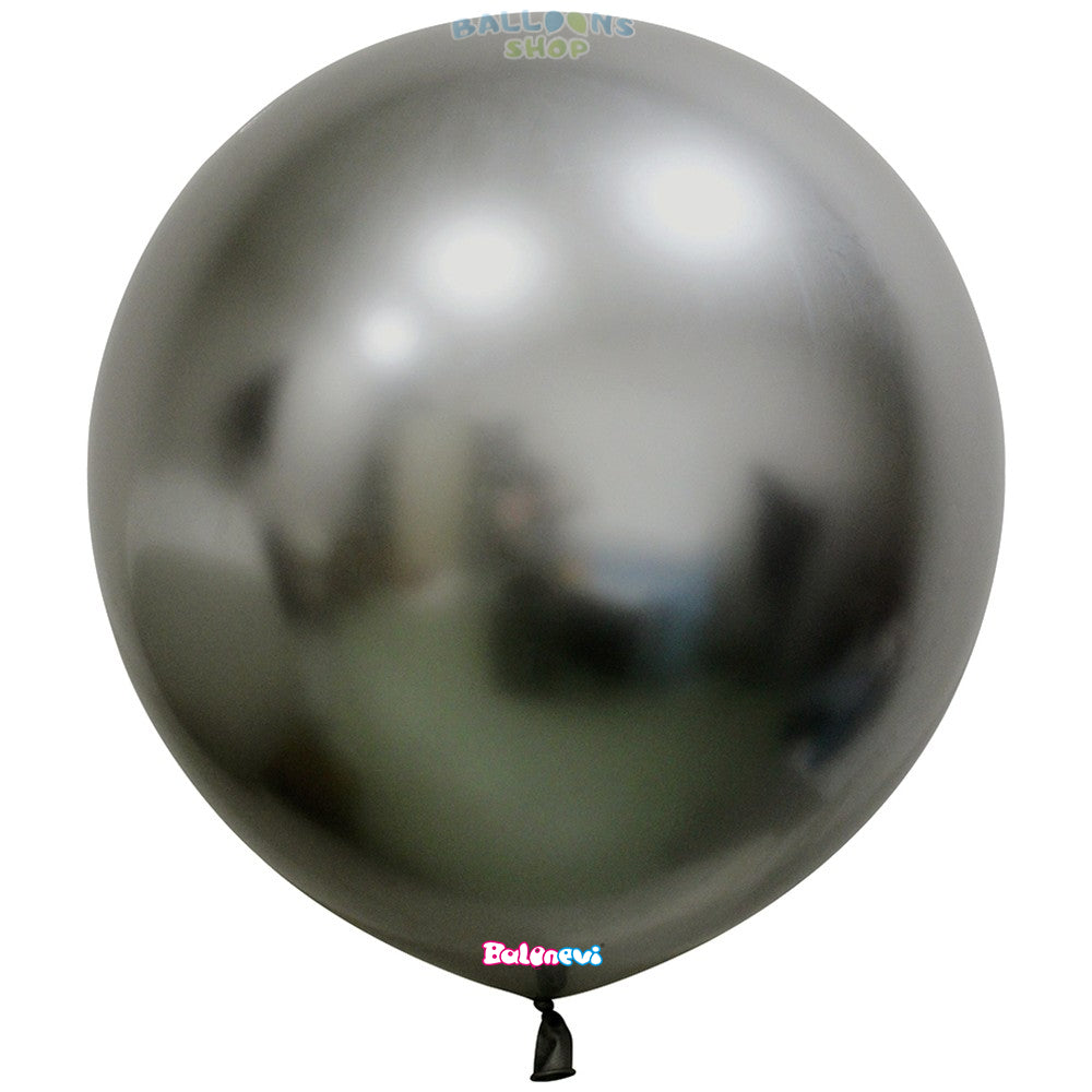 Balon Latex Jumbo 60cm Chrome Space Grey -34K