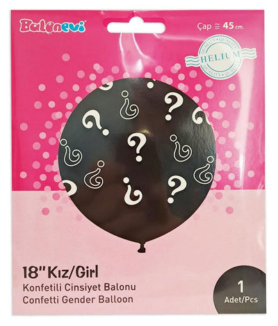 Balon latex 45cm Gender Reveal Print Allover ? (Fetita)