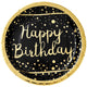 Set 6 Farfurii Petrecere cu print Gold Happy Birthday HB7941