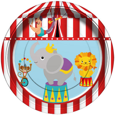 Set 8 Farfurii Petrecere cu print Circus