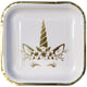 Set of 6 Gold Unicorn Party Plates UN4954