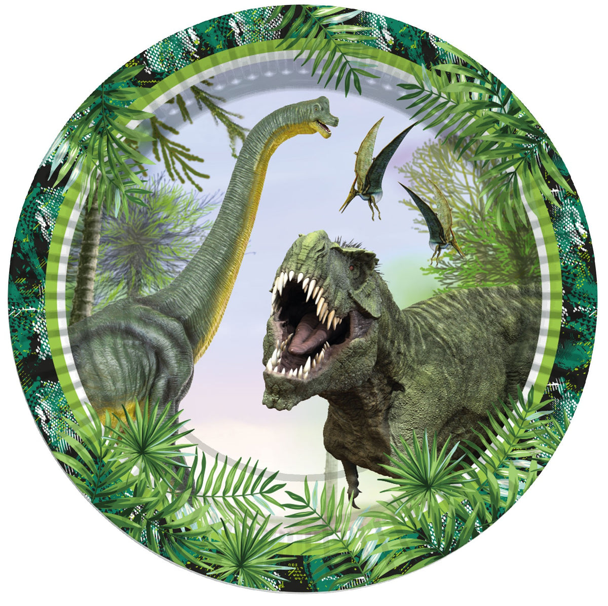 Set 8 Farfurii Petrecere cu print Dinozauri Jurassic VJ3568