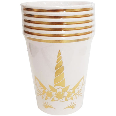 Set 6 Pahare Petrecere cu print Gold Unicorn UN5777
