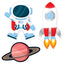 Set 8 Accesorii pentru pahare Galaxie KG1601