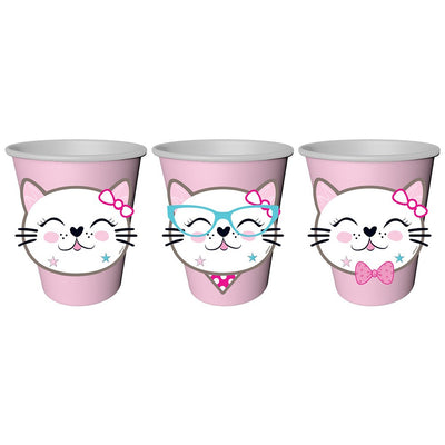 Set of 8 Drinking Glass Accessories with Cats MC1618