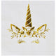 Set of 16 Gold Unicorn Party Napkins UN4510