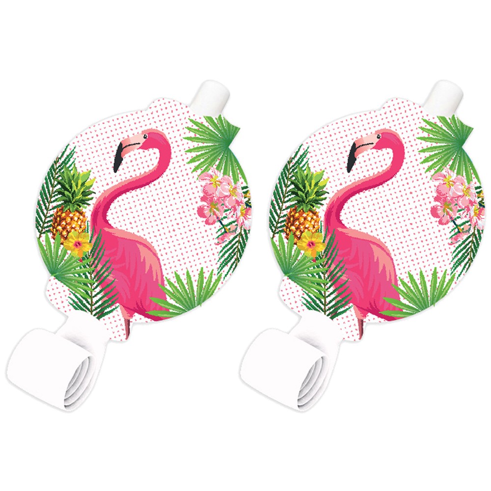 Set of 6 Flamingo Party Whistles FL7673