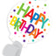 Set of 6 Rainbow Party Whistles Happy Birthday HB6934