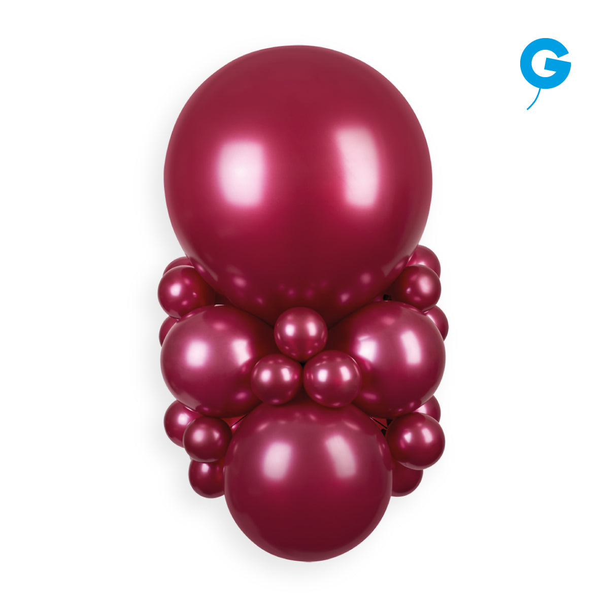 Baloane Latex 26cm Visiniu Metalic GM90.52