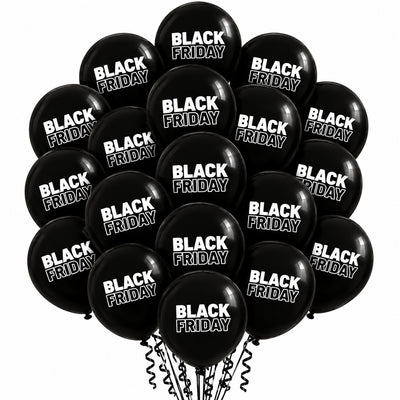 SET 50 Baloane negre 30cm print BLACK FRIDAY