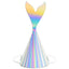 Set of 6 Iridescent Mermaid Tail Party Hats 18cm