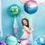 Set of 6 Iridescent Mermaid Tail Party Hats 18cm