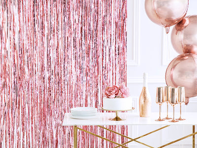 Perdea din folie metalizata Rose-Gold 90x250cm