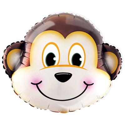 Foil Balloon Monkey Head Figure 55 cm