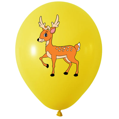 Set 12 Baloane Latex 30cm Asortate Print Animale de Padure