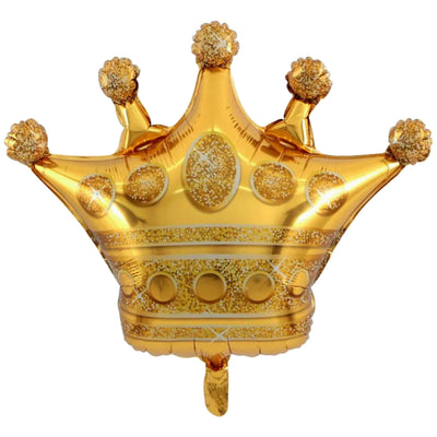 Jumbo Gold Crown Foil Balloon 90x100cm