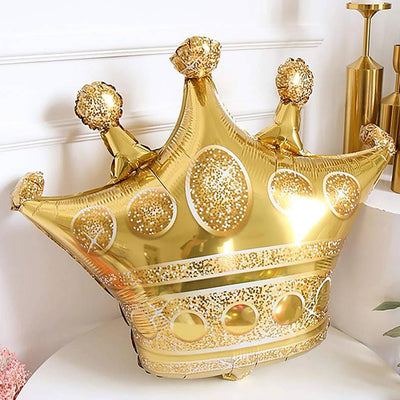 Jumbo Gold Crown Foil Balloon 90x100cm