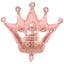 Foil Balloon Jumbo Figurine Crown Rose Gold 90x100cm