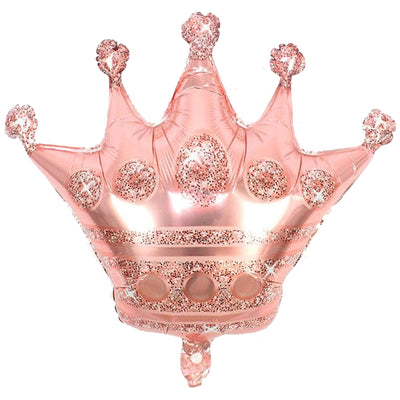 Balon Folie Figurina Jumbo Coroana Rose Gold 90x100cm