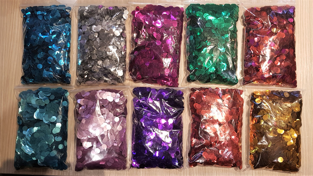 Metallic FUCHSIA Confetti 1.5cm Round 100g