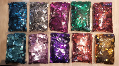 Metallic FUCHSIA Confetti 1.5cm Round 100g