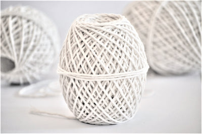 White Cotton Twine, 70g ball, 70m