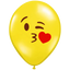 Set 12 Baloane Latex 30cm Galbene Print Emoticons