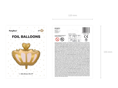 Balon Folie Coroana Aurie 52x42 cm FB104