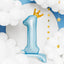 Balon Folie Cifra 1 Coronita (umflare aer) Bleu 84cm