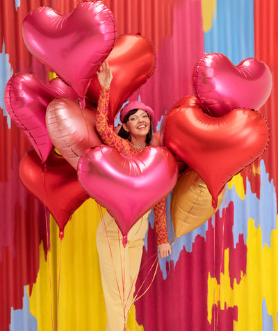 Balon Folie Inima Rosie 75x64.5cm