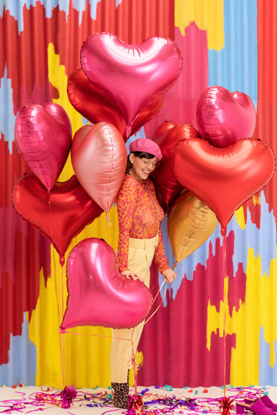 Balon Folie Inima Rosie 75x64.5cm