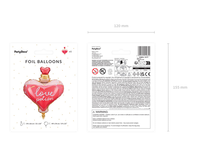 Balon Folie Figurina Potiune Dragoste 54 x 66 cm