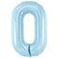 Foil Balloon Number 0 Blue 86cm
