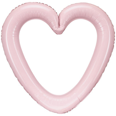 Light Pink Heart Frame Foil Balloon 86x83.5cm