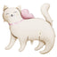 White Cat Figurine Foil Balloon 83x77cm