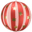 Balon folie tip minge Rosu cu stelute aurii 75cm