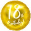 Gold Foil Balloon Happy 18th Birthday 43cm